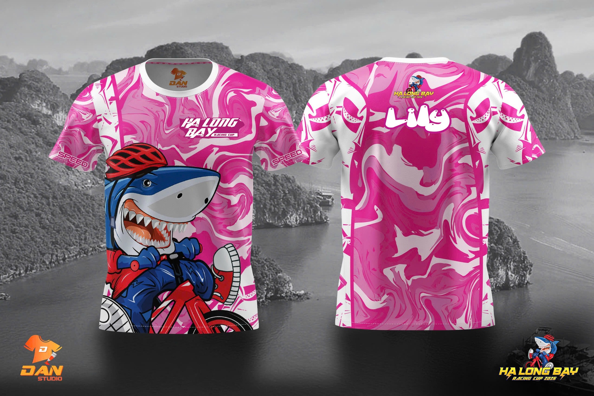 Áo Baby Shark cộc tay hồng 