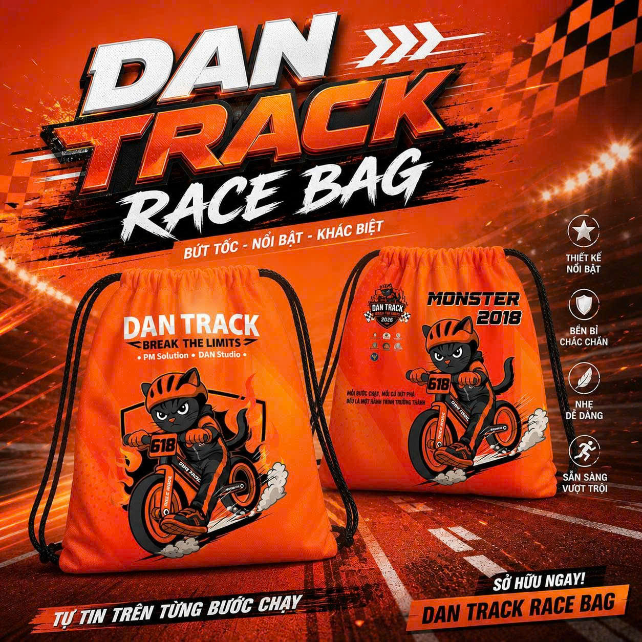 Balo Dây Rút Thể Thao DAN TRACK