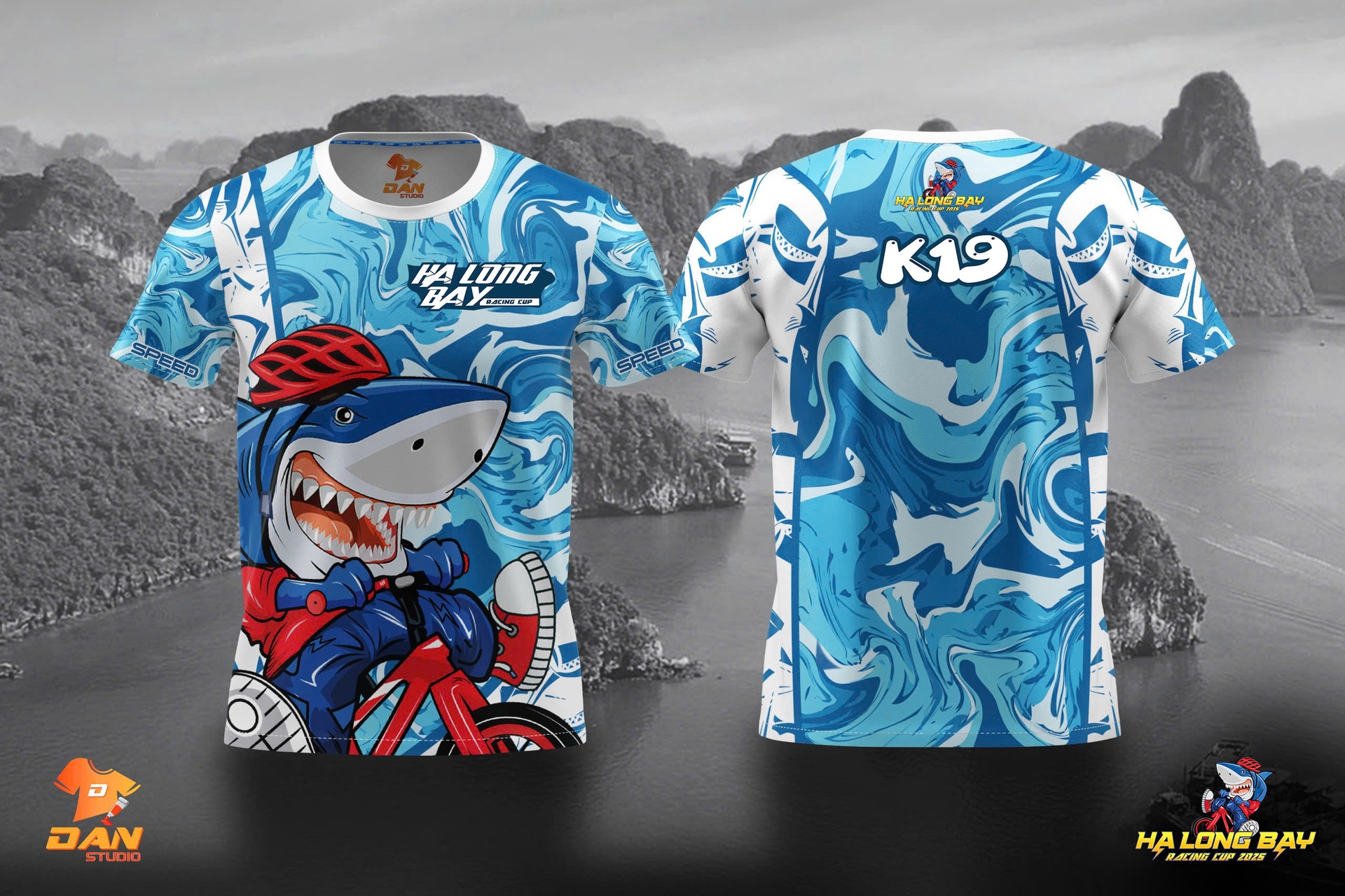 Áo Baby Shark cộc tay xanh dương 