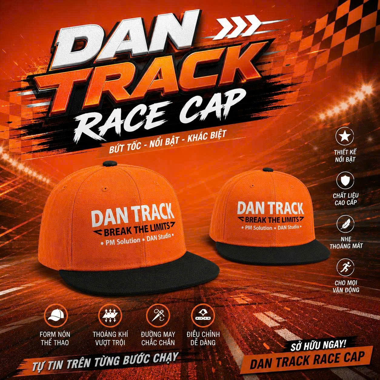 Mũ Lưỡi Trai Thể Thao DAN TRACK